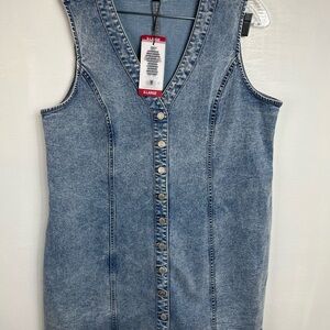 Frye Women’s Denim Mini Dress Light Wash Size XL